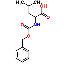 N-苄氧羰基-DL-亮氨酸 结构式