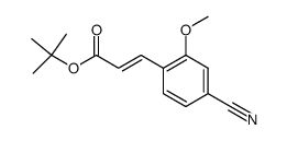 2-Propenoic acid, 3-(4-cyano-2-methoxyphenyl)-, 1,1-dimethylethyl ester, (2E)- 结构式