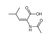 2-乙酰氨基-4-甲基-2-戊烯酸 结构式