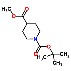 N-Boc-4-哌啶甲酸甲酯 结构式