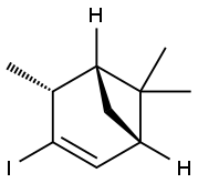 Bicyclo[3.1.1]hept-2-ene, 3-iodo-4,6,6-trimethyl-, (1S,4R,5R)- 结构式