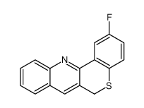2-氟-6H-[1]苯并噻喃并[4,3-b]喹啉 结构式