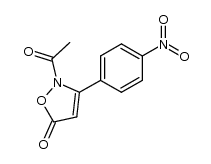 2-乙酰基-3-(4-硝基苯基)-5(2H)-异恶唑酮 结构式