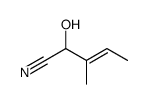 (E)-2-羟基-3-甲基-3-戊烯腈 结构式