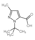 1-(叔丁基)-3-甲基-1H-吡唑-5-羧酸 结构式