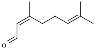 (Z)-3,7-二甲基-2,6-辛二烯醛 结构式