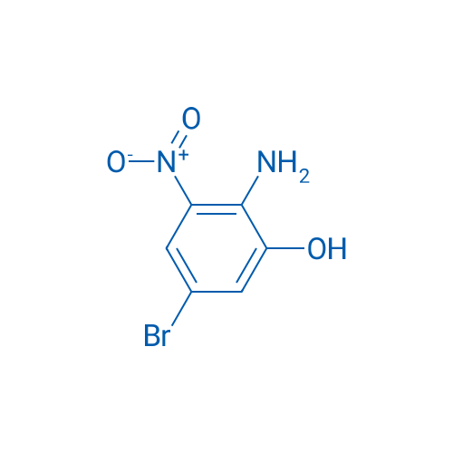 2-氨基-5-溴-3-硝基苯酚 结构式