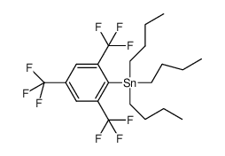 三丁基[2,4,6-三(三氟甲基)苯基]锡烷 结构式