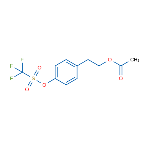 4-(2-Acetoxyethyl)phenol TrifluoroMethanesulfonate 结构式