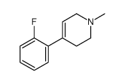 4-(2-氟苯基)-1,2,3,6-四氢-1-甲基吡啶 结构式