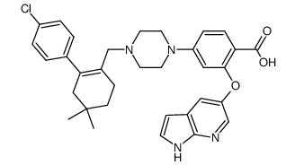 2-[(1H-吡咯并[2,3-B]吡啶-5-基)氧基]-4-[4-[[2-(4-氯苯基)-4,4-二甲基环己-1-烯基]甲基]哌嗪-1-基]苯甲酸 结构式