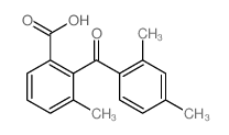 2-(2,4-二甲基苯甲酰基)-3-甲基苯甲酸 结构式