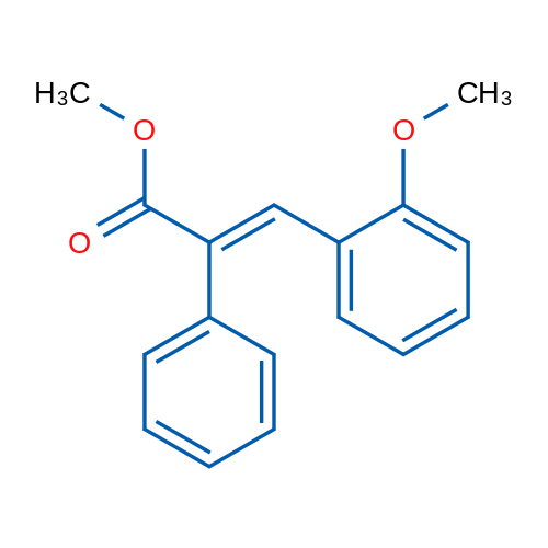 3-(2-甲氧基苯基)-2-苯丙烯酸甲酯 结构式