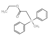 ETHYL (DIPHENYLMETHYLSILYL)ACETATE 结构式