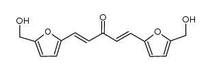 1,5-双[5-(羟甲基)-2-呋喃基]-1,4-戊二烯-3-酮 结构式