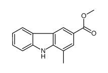 9H-Carbazole-3-carboxylic acid, 1-methyl-, methyl ester 结构式