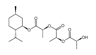 Propanoic acid, 2-[(2S)-2-hydroxy-1-oxopropoxy]-, (1S)-1-methyl-2-[[(1R,2S,5R)-5-methyl-2-(1-methylethyl)cyclohexyl]oxy]-2-oxoethyl ester, (2S)- 结构式