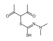Hydrazinecarbodithioic acid, 2,2-dimethyl-, 1-acetyl-2-oxopropyl ester 结构式