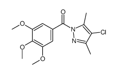 Methanone, (4-chloro-3,5-dimethyl-1H-pyrazol-1-yl)(3,4,5-trimethoxyphenyl)- 结构式