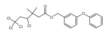 Hexanoic acid, 4,6,6,6-tetrachloro-3,3-dimethyl-, (3-phenoxyphenyl)methyl ester 结构式