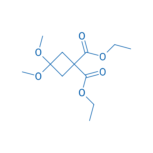 1,1-diethyl 3,3-dimethoxycyclobutane-1,1-dicarboxylate 结构式