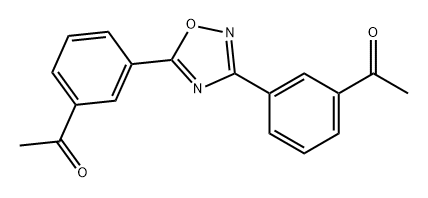 1,1'-(1,2,4-恶二唑-3,5-二基二-3,1-亚苯基)二乙酮 结构式