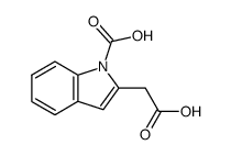 1-羧基-1H-吲哚-2-乙酸 结构式