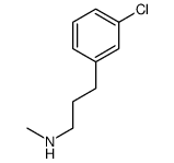 3-(3-氯苯基)-N-甲基丙-1-胺 结构式
