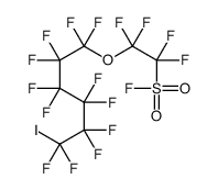 2-[(1,1,2,2,3,3,4,4,5,5,6,6-Dodecafluoro-6-iodohexyl)oxy]-1,1,2,2-tetrafluoroethanesulphonyl fluoride 结构式