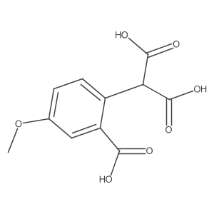 2-(2-羧基-4-甲氧基苯基)丙二酸 结构式