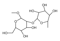 methyl 2-O-alpha-rhamnopyranosyl-beta-galactopyranoside 结构式