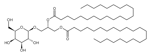 2,3-双[(1-氧代二十二烷基)氧基]丙基 β-D-吡喃半乳糖苷 结构式