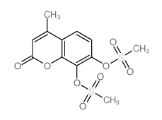 4-甲基-7,8-双(甲磺酰氧基)-2H-1-苯并吡喃-2-酮 结构式