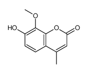 7-羟基-8-甲氧基-4-甲基色烯-2-酮 结构式