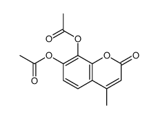 7,8-二乙酰氧基-4-甲基香豆素 结构式