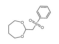 2-[(苯磺酰基)甲基]-1,3-二氧杂环庚烷 结构式
