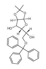 1,2-O-异丙基-6-O-三苯甲基-Α-D-呋喃糖 结构式