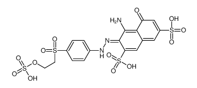 4-amino-5-hydroxy-3-[[4-[[2-(sulphooxy)ethyl]sulphonyl]phenyl]azo]naphthalene-2,7-disulphonic acid 结构式