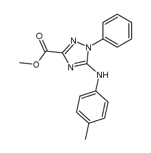 1-苯基-5-(对甲苯氨基)-1H-1,2,4-三唑-3-羧酸甲酯 结构式
