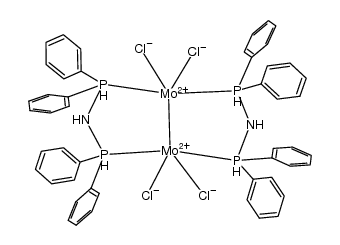 Molybdenum, tetrachlorobis[μ-[N-(diphenylphosphino-κP)-P,P-diphenylphosphinous amide-κP]]di-, (Mo-Mo), stereoisomer (9CI) 结构式