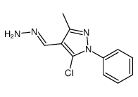 5-chloro-3-methyl-1-phenyl-1H-pyrazole-4-carbaldehyde hydrazone 结构式