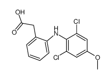 [2-(2,6-Dichloro-4-methoxyanilino)phenyl]acetic acid 结构式