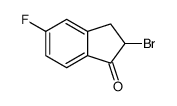 2-溴-2,3-二氢-5-氟-1H-茚-1-酮 结构式