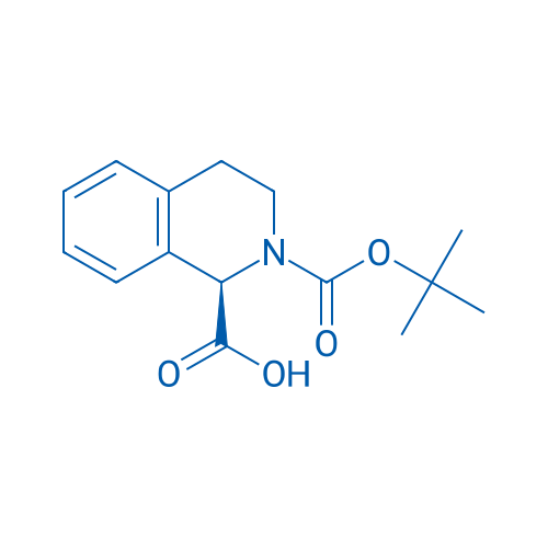 (R)-2-N-Boc-1,2,3,4-四氢异喹啉-1-羧酸 结构式