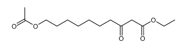 Decanoic acid, 10-(acetyloxy)-3-oxo-, ethyl ester 结构式