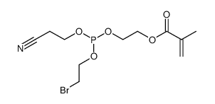 2-Propenoic acid, 2-methyl-, 2-[[(2-bromoethoxy)(2-cyanoethoxy)phosphino]oxy]ethyl ester 结构式