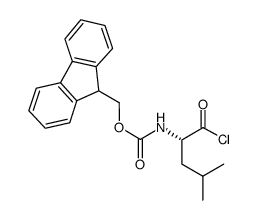 芴甲氧羰基-L-亮氨酰氯 结构式