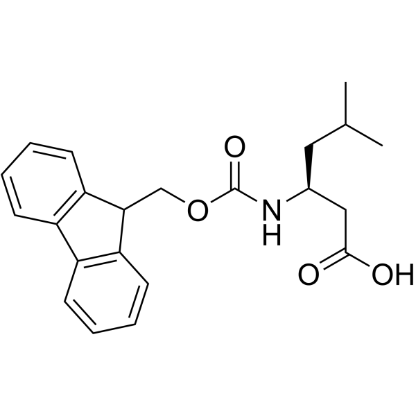 芴甲氧羰基-L-β-高亮氨酸 结构式