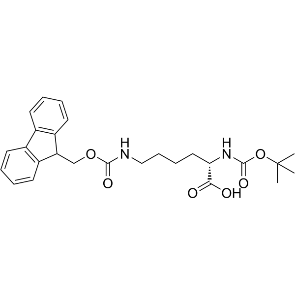 Nα-BOC-Nε-FMOC-L-赖氨酸 结构式