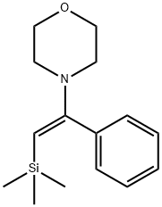4-[(E)-1-苯基-2-(三甲基硅基)乙烯基]吗啉 结构式